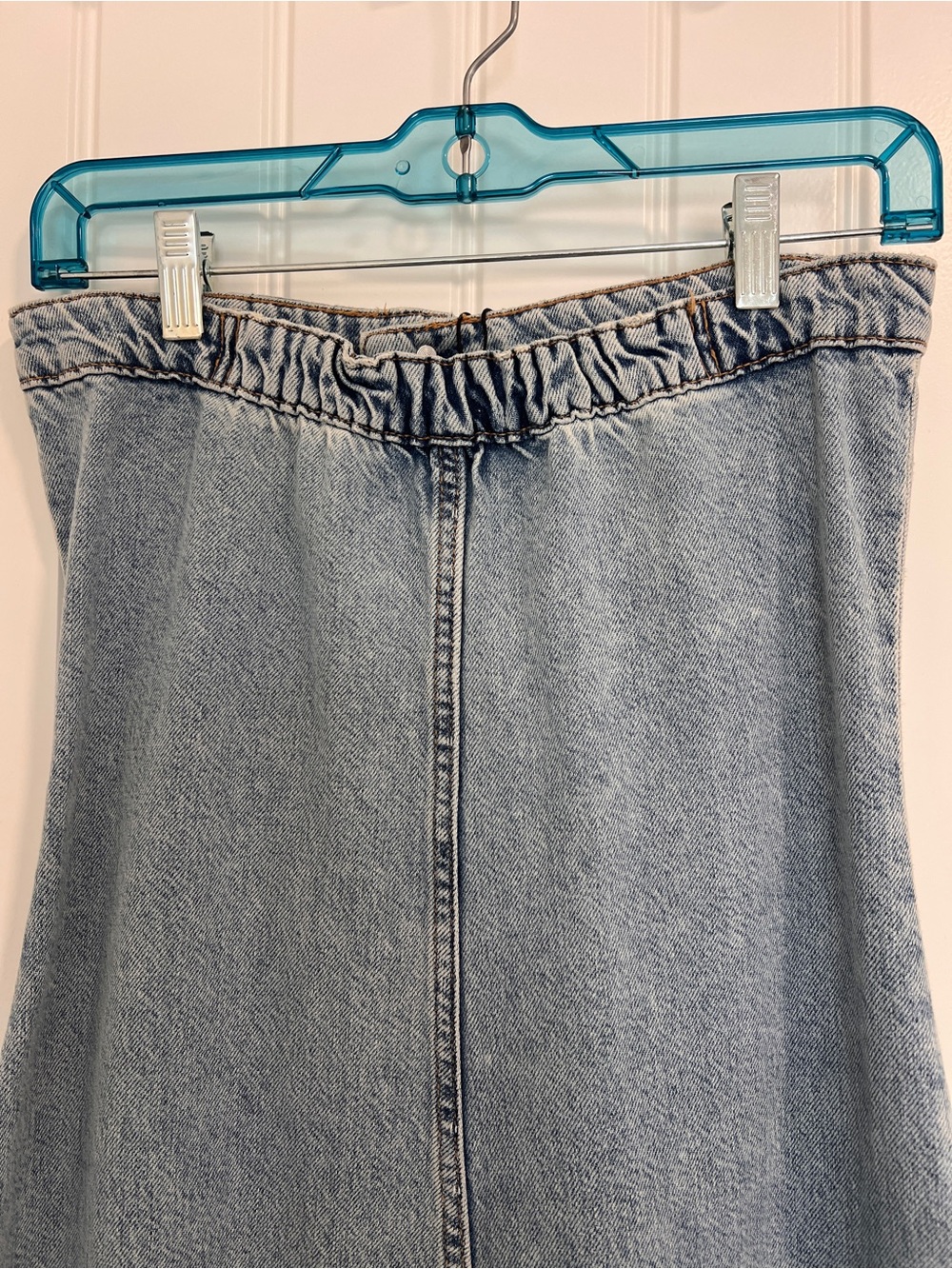 ZARA Light Blue Denim Wide Leg Sleeveless Jumpsuit - Picture 7 of 7